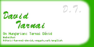 david tarnai business card